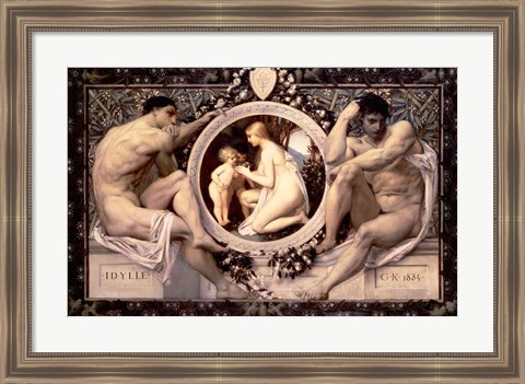 Framed Idylle, 1884 Print