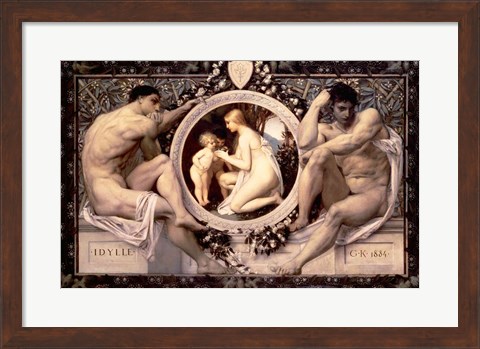 Framed Idylle, 1884 Print