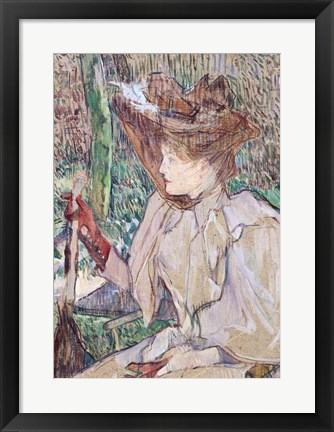 Framed Woman with Gloves, 1891 Print