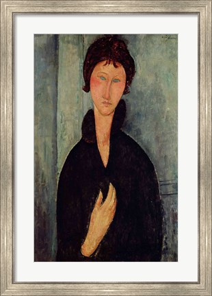 Framed Woman with Blue Eyes, c.1918 Print