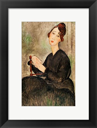 Framed Portrait of Dedie Hayden, 1918 Print