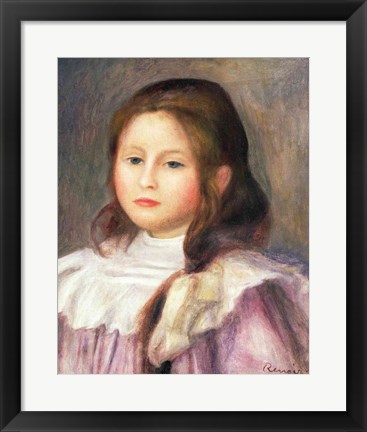 Framed Portrait of a Child - pink dress Print