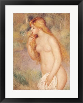 Framed Standing Bather, 1896 Print