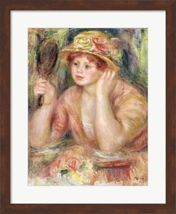 Framed Woman with a Mirror, c.1915 Print