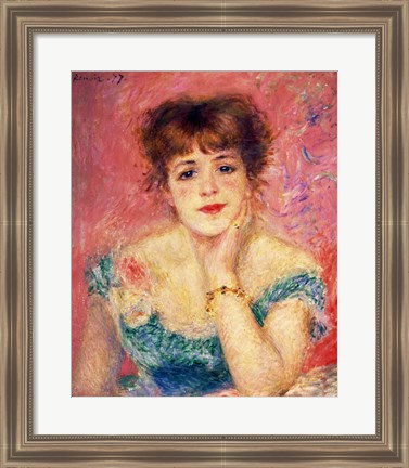 Framed Portrait of the actress Jeanne Samary, 1877 Print