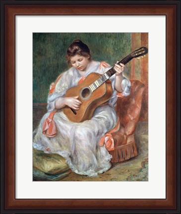 Framed Guitar Player, 1897 Print