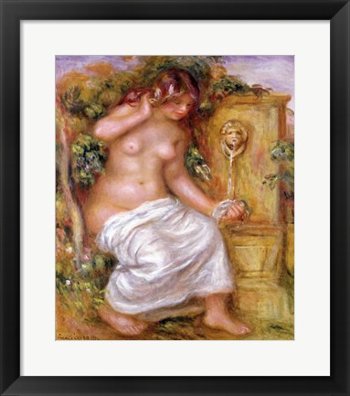 Framed Bather at the Fountain, 1914 Print