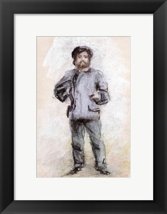 Framed Portrait of Claude Monet - standing Print