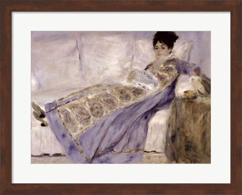 Framed Madame Monet on a Sofa, c.1874 Print