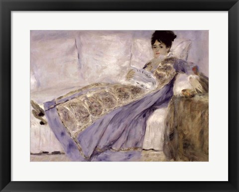 Framed Madame Monet on a Sofa, c.1874 Print