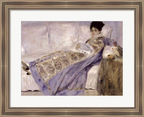 Framed Madame Monet on a Sofa, c.1874 Print