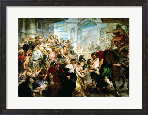 Framed Rape of the Sabine Women Print