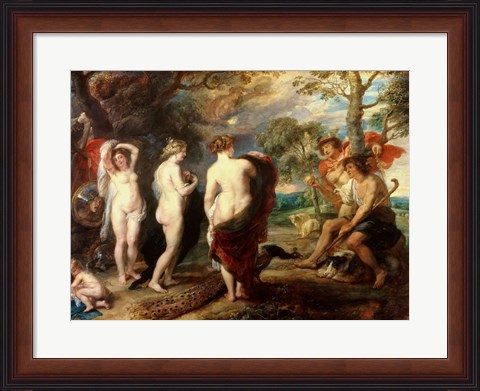 Framed Judgement of Paris - dark colors Print