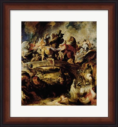 Framed Battle of the Amazons and Greeks Print