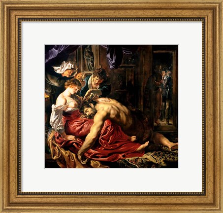 Framed Samson and Delilah, c.1609 Print