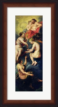 Framed Medici Cycle: The Three Fates Foretelling the Future of Marie de Medici Print