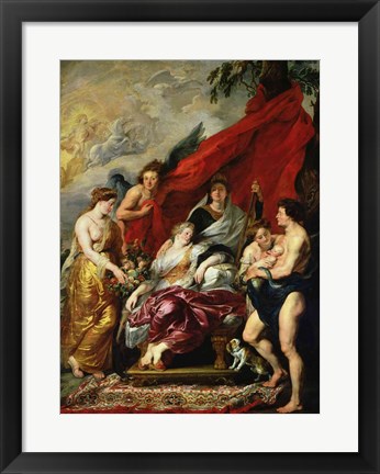 Framed Birth of Louis XIII Print