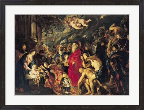 Framed Adoration of the Magi, 1610 Print