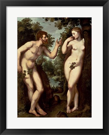 Framed Adam and Eve, c.1599 Print