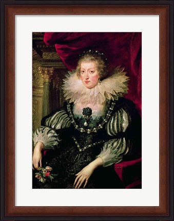 Framed Portrait of Anne of Austria - detail Print