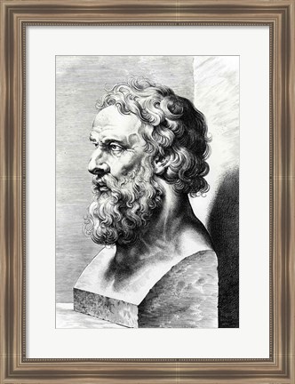 Framed Bust of Plato Print