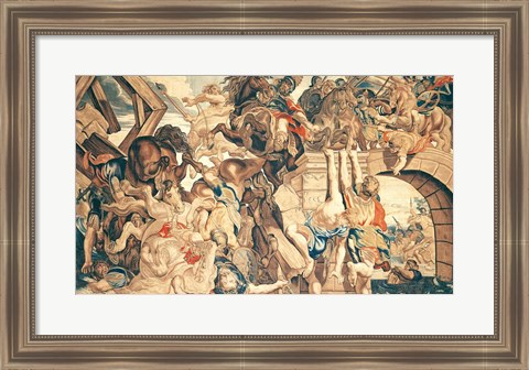 Framed Battle of Pons Milvius Print