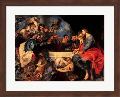 Framed Feast in the house of Simon the Pharisee, c.1620 Print