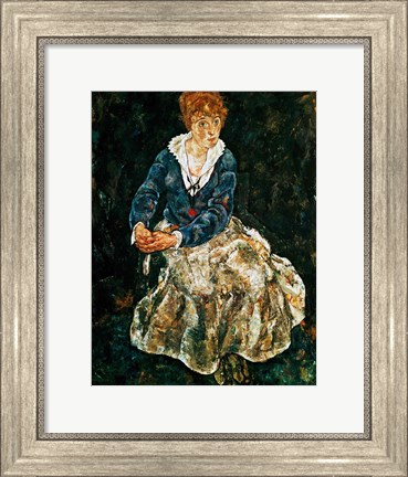 Framed Artist&#39;s wife seated Print