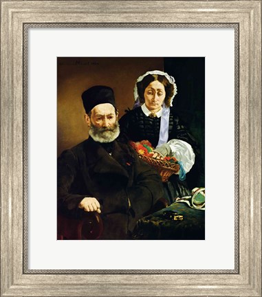 Framed Portrait of Monsieur and Madame Auguste Manet, 1860 Print