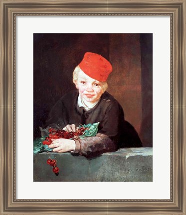 Framed Boy with the Cherries, 1859 Print