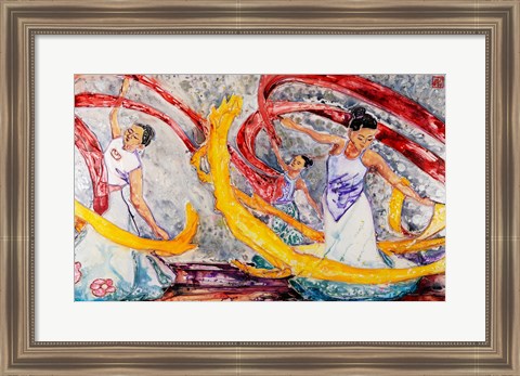 Framed Ribbon Dancers Print