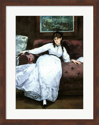 Framed Rest, portrait of Berthe Morisot Print