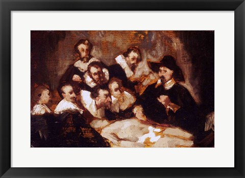 Framed Anatomy Lesson, after Rembrandt, c.1856 Print