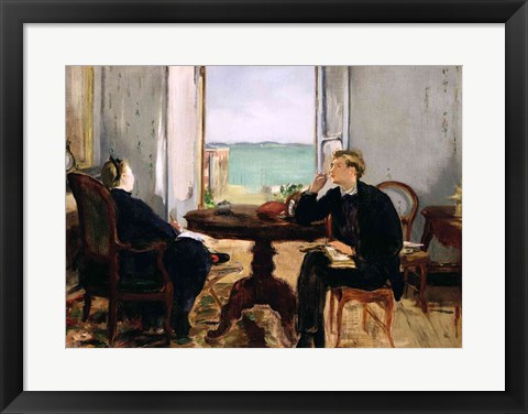 Framed Interior at Arcachon, 1871 Print