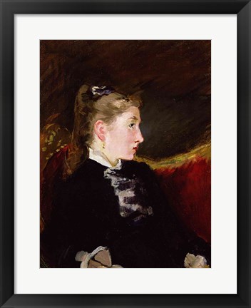 Framed Profile of a Young Girl Print