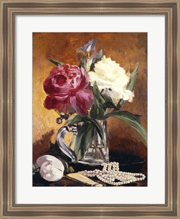 Framed Peonies, 1862 Print