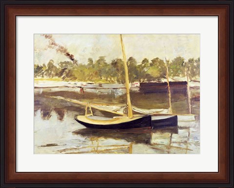 Framed Study of a boat at Argenteuil, 1874 Print