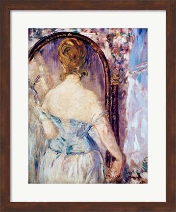 Framed Woman Before a Mirror Print