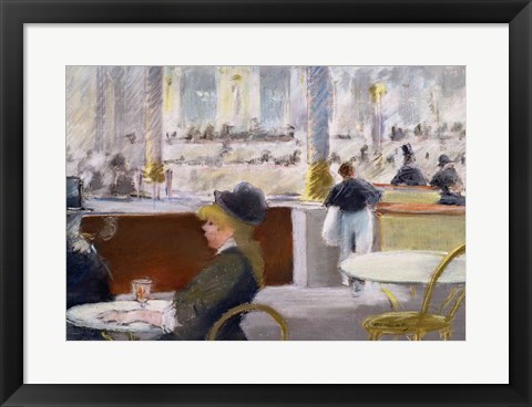 Framed Cafe, Place du Theatre Francais Print