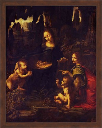 Framed Madonna of the Rocks, c.1478 Print