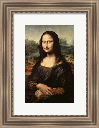 Framed Mona Lisa, c.1503-6 Print
