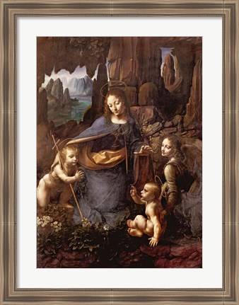 Framed Virgin of the Rocks Print