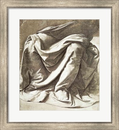 Framed Drapery study for a Seated Figure Print