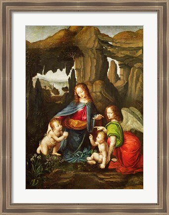 Framed Madonna of the Rocks Print