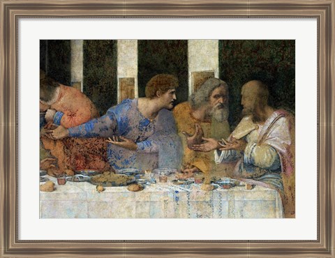 Framed Last Supper, (post restoration) E Print