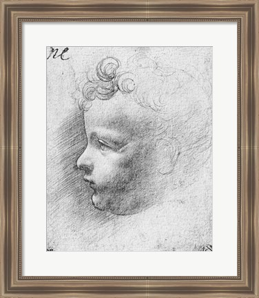 Framed Head of a child Print