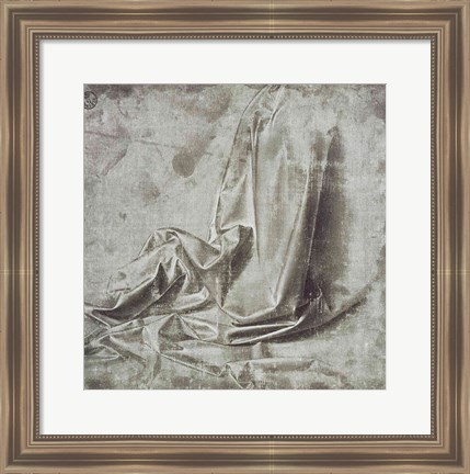 Framed Drapery study for a kneeling figure in Profil Perdu Print