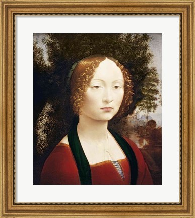 Framed Ginevra de&#39; Benci Print