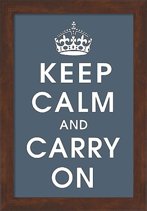 Framed Keep Calm (charcoal) Print