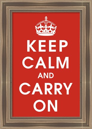 Framed Keep Calm (Red) Print